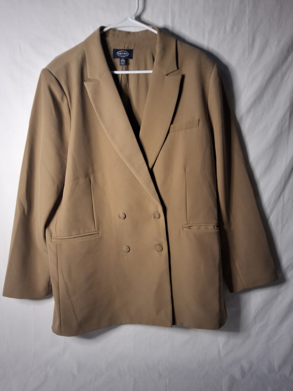 Scoop‎ Camel Double-Breasted Blazer